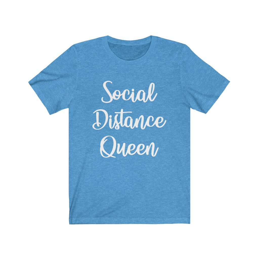 Social Distance Queen-White - Unisex Jersey Short Sleeve Tee