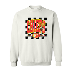 Checkered Chiefs - Crewneck Sweatshirt