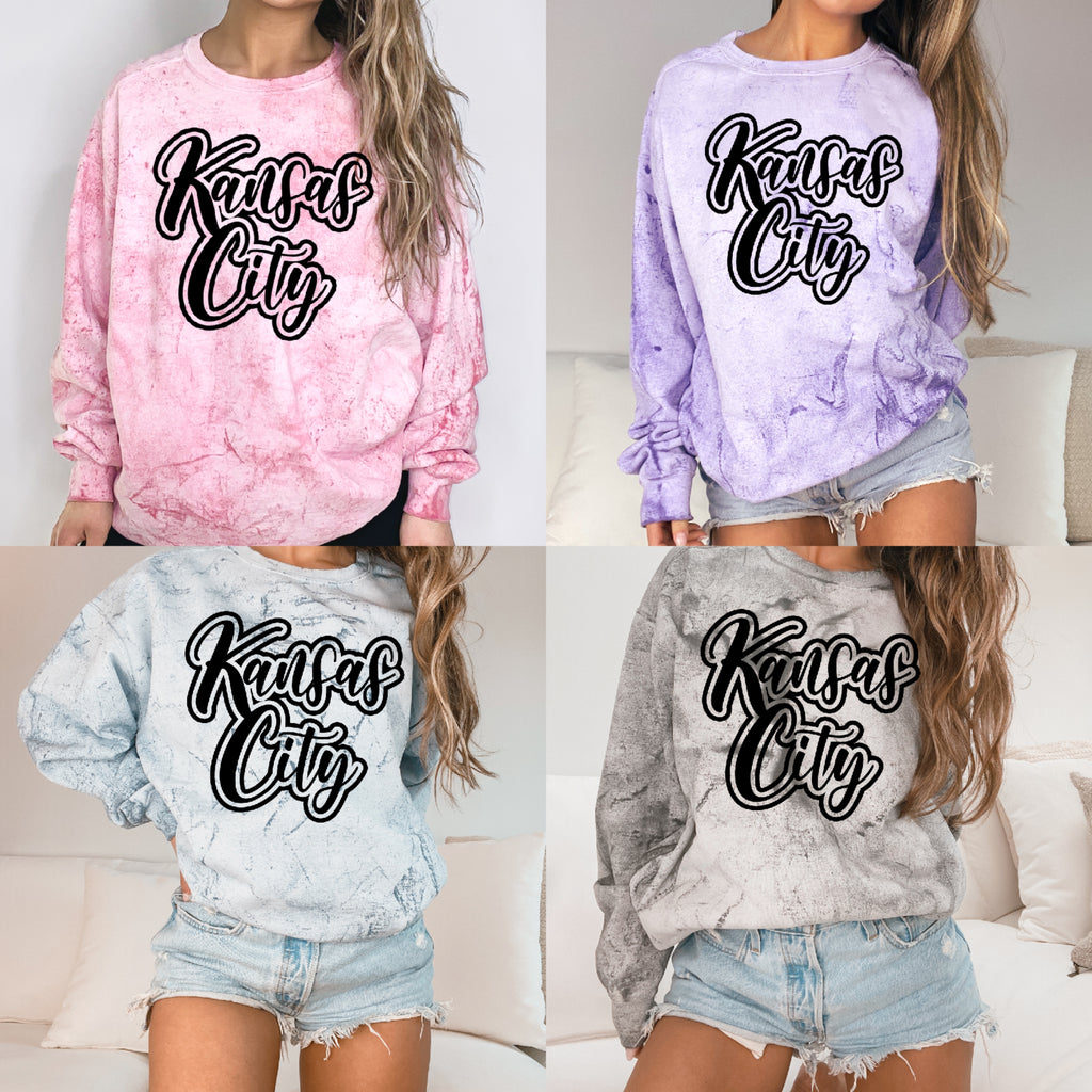 Love My City - Unisex Color Blast Crewneck Sweatshirt