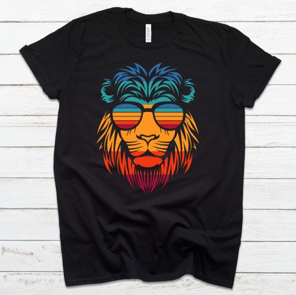 Retro Lion - Unisex Jersey Short Sleeve Tee