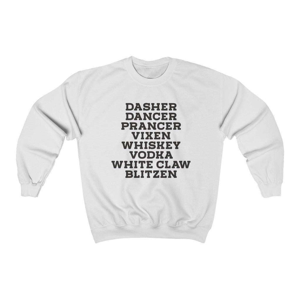 Dasher Dancer..White Claw - Unisex Heavy Blend™ Crewneck Sweatshirt