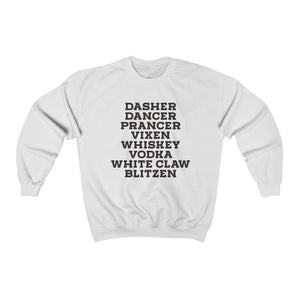 Dasher Dancer..White Claw - Unisex Heavy Blend™ Crewneck Sweatshirt