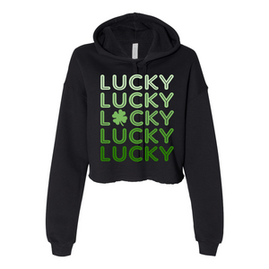 LUCKY -  Women's Cropped Fleece Hoodie