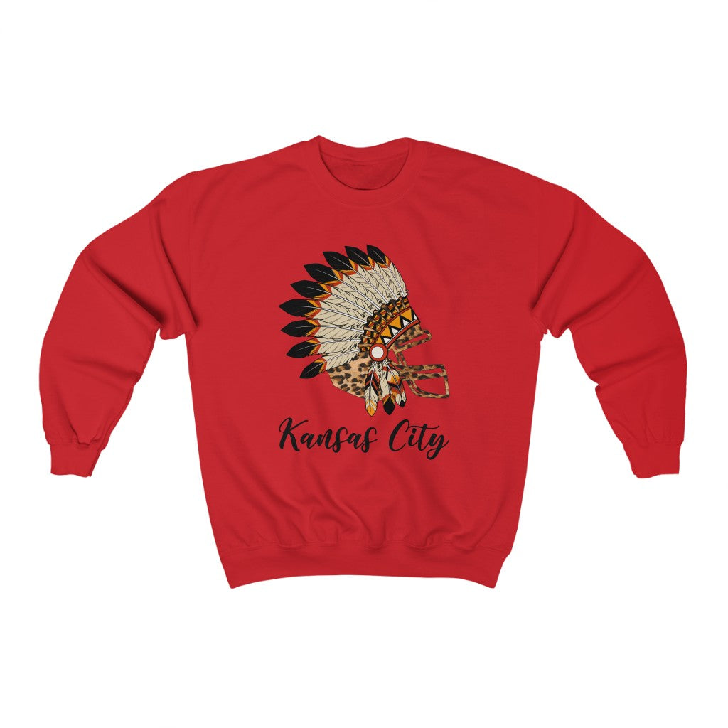 Headdress Leopard - Unisex Heavy Blend™ Crewneck Sweatshirt