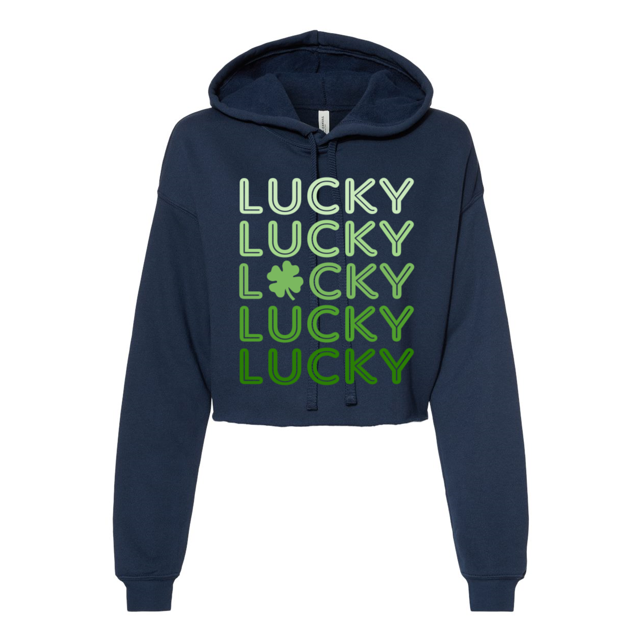 LUCKY -  Women's Cropped Fleece Hoodie