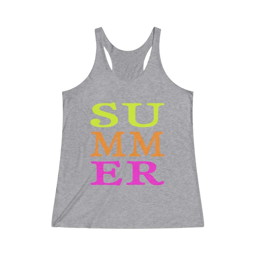 SUMMER - Women's Tri-Blend Racerback Tank