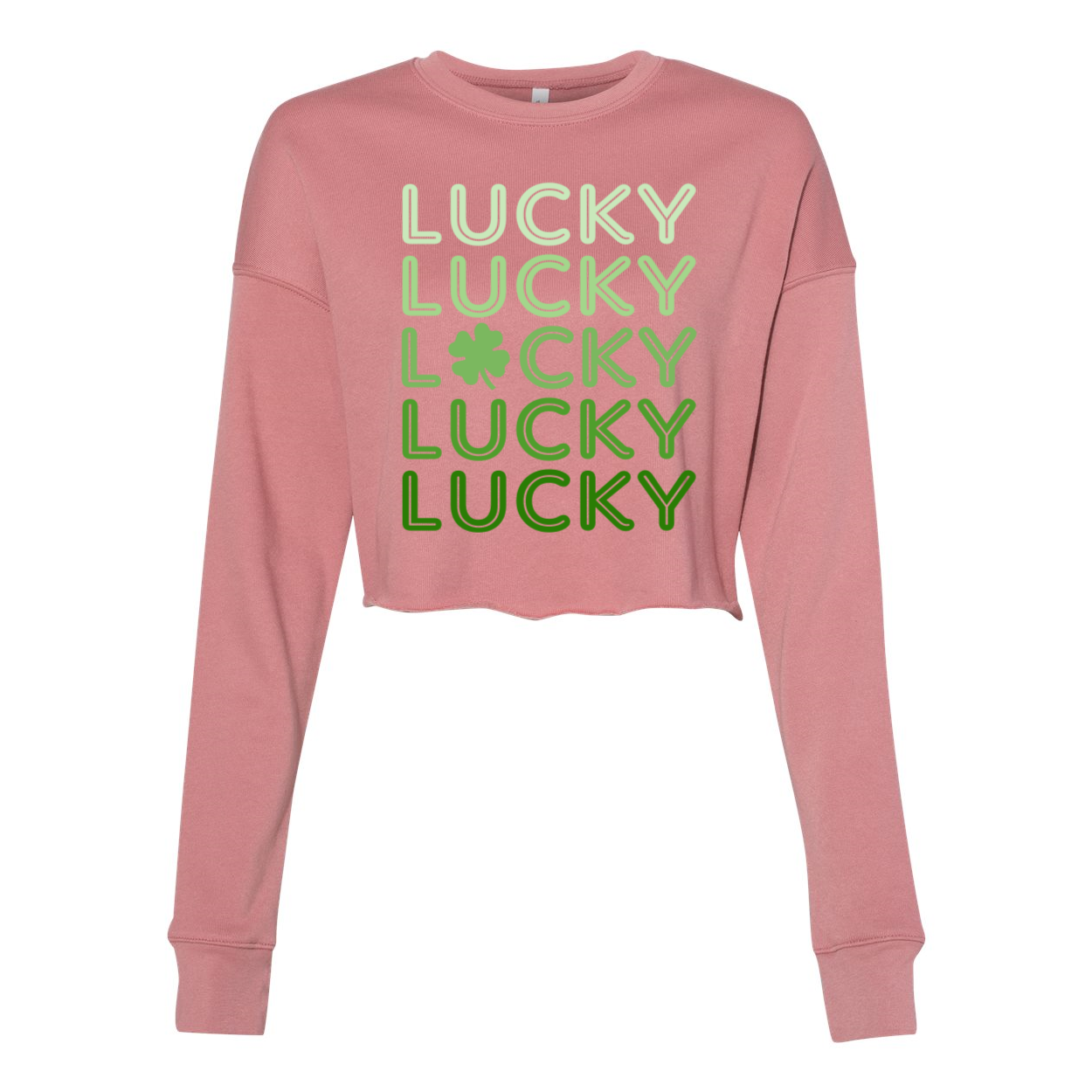 LUCKY - Women's Cropped Crew Fleece