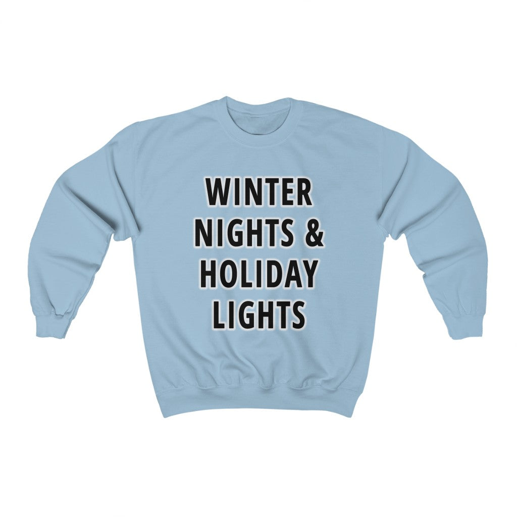 Winter Nights & Holiday Lights - Unisex Heavy Blend™ Crewneck Sweatshirt