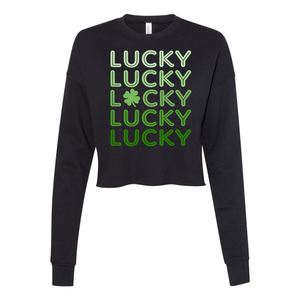 LUCKY - Women's Cropped Crew Fleece