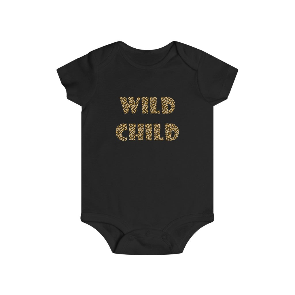 Wild Child Leopard Print - Infant Rip Snap Tee