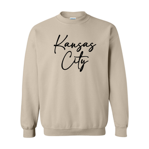 Everyday Kansas City Black Font- Crewneck