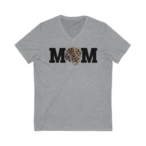 Baseball Mom - Unisex Jersey Short Sleeve V-Neck Tee