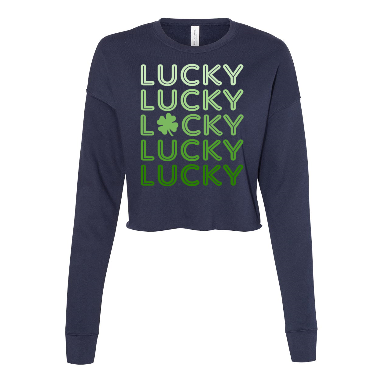 LUCKY - Women's Cropped Crew Fleece