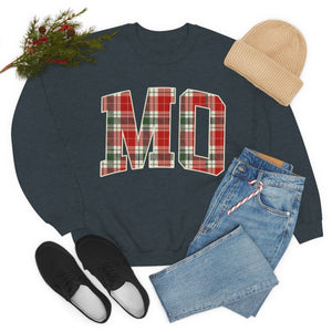 MO Christmas Plaid - Unisex Heavy Blend™ Crewneck Sweatshirt