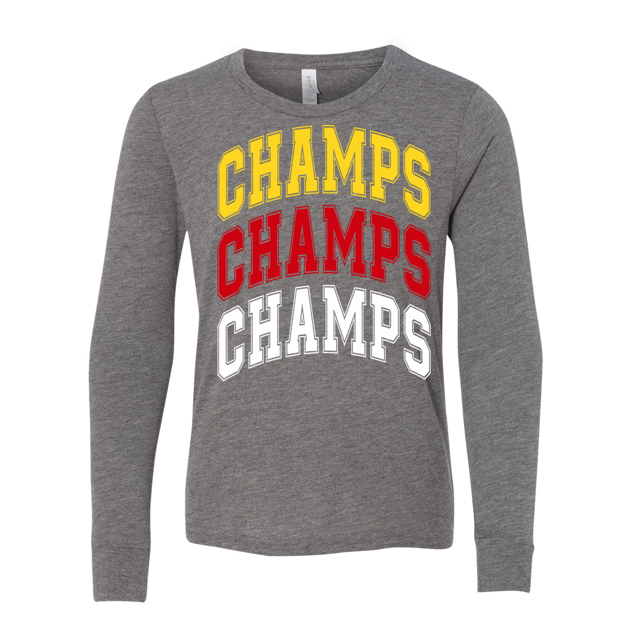 3 Time Champs -  Youth Jersey Long Sleeve Tee