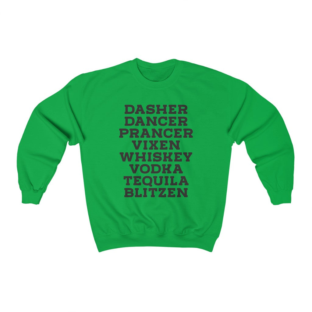 Dasher Dancer..Whiskey Vodka - Unisex Heavy Blend™ Crewneck Sweatshirt