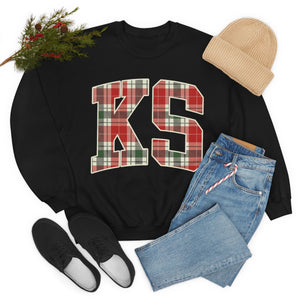 KS Christmas Plaid -Unisex Heavy Blend™ Crewneck Sweatshirt