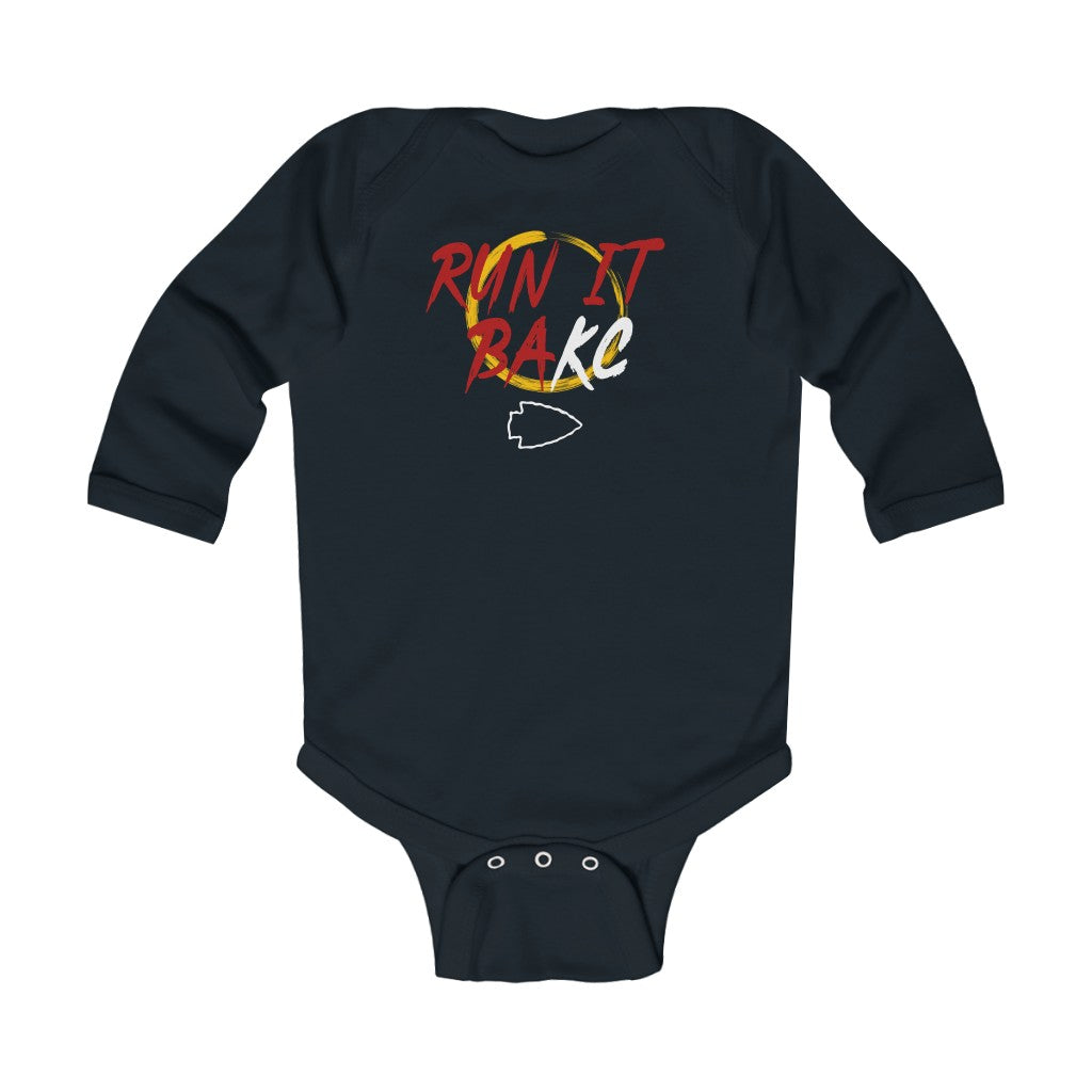 Run It BAKC - Infant Long Sleeve Bodysuit