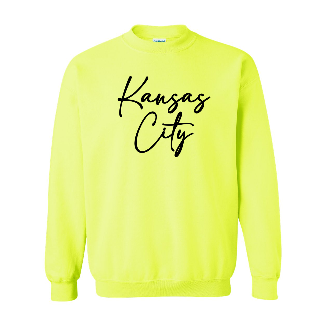 Everyday Kansas City Black Font- Crewneck