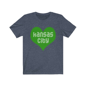 Kansas City Heart Green - Unisex Jersey Short Sleeve Tee