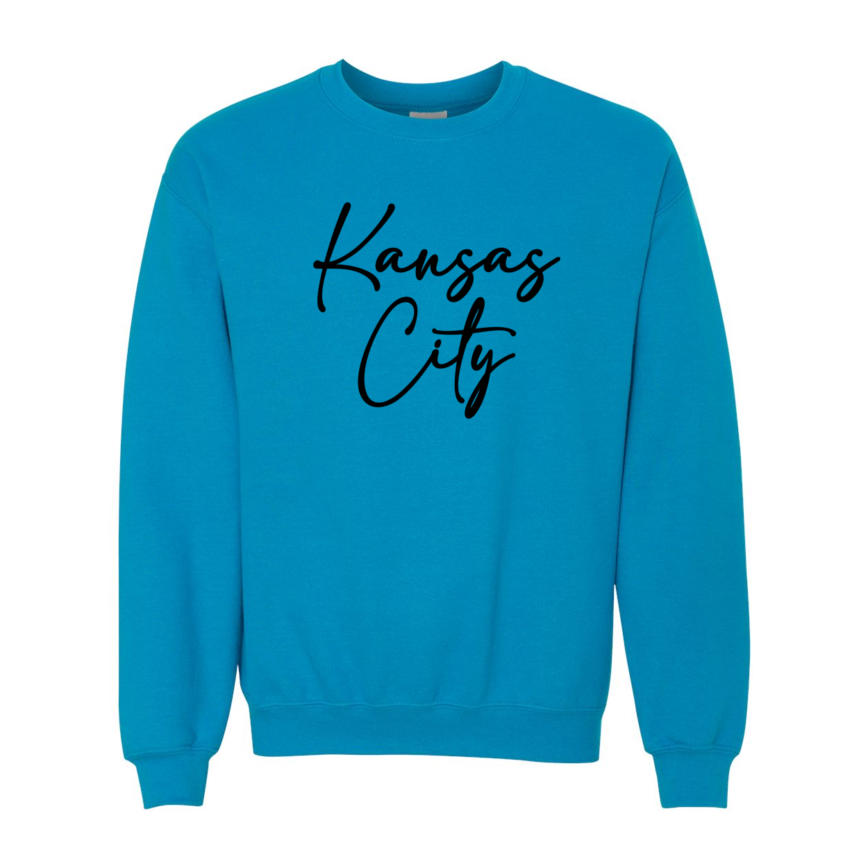 Everyday Kansas City Black Font- Crewneck