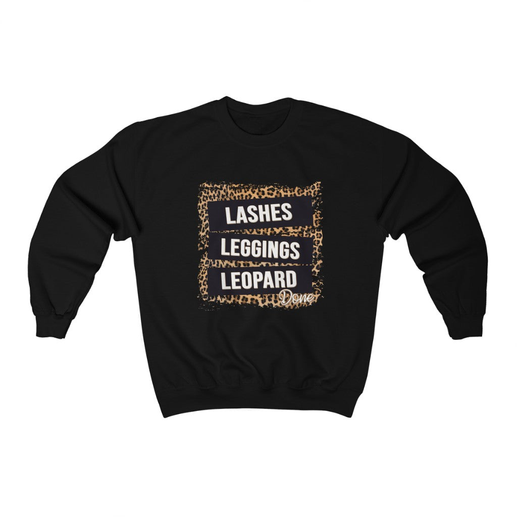 Lashes Leggings Leopard - Unisex Heavy Blend™ Crewneck Sweatshirt