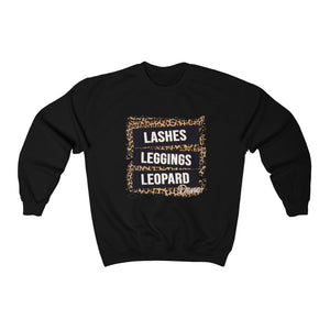 Lashes Leggings Leopard - Unisex Heavy Blend™ Crewneck Sweatshirt