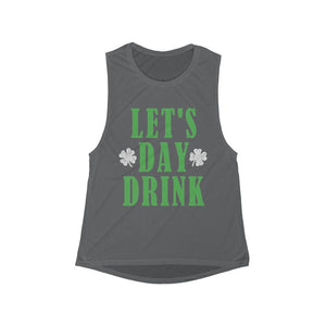 Let's Day Drink - Women's Flowy Scoop Muscle Tank