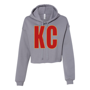 KC Red & Yellow - Women's Cropped Hoodie