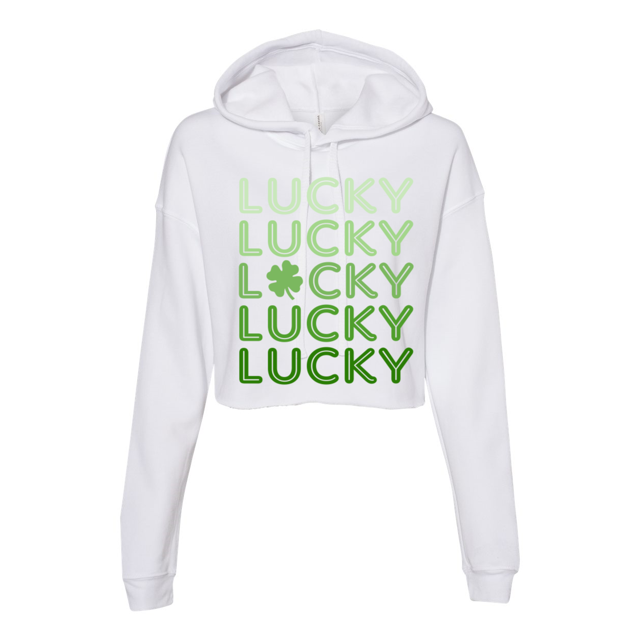 LUCKY -  Women's Cropped Fleece Hoodie