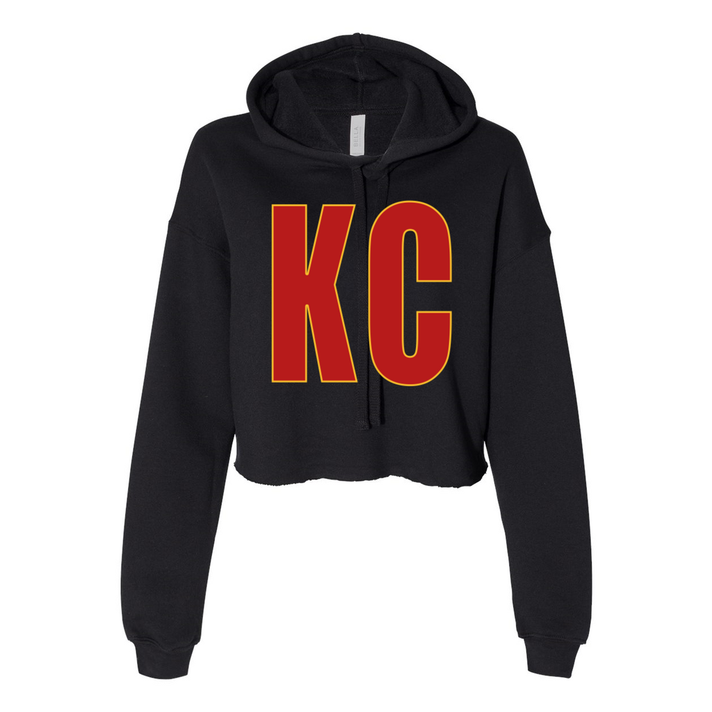 KC Red & Yellow - Women's Cropped Hoodie