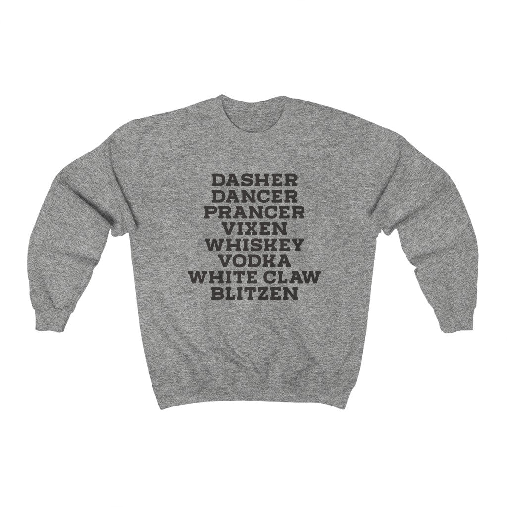 Dasher Dancer..White Claw - Unisex Heavy Blend™ Crewneck Sweatshirt