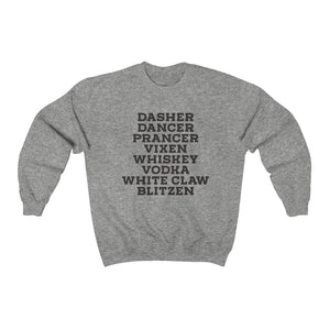 Dasher Dancer..White Claw - Unisex Heavy Blend™ Crewneck Sweatshirt