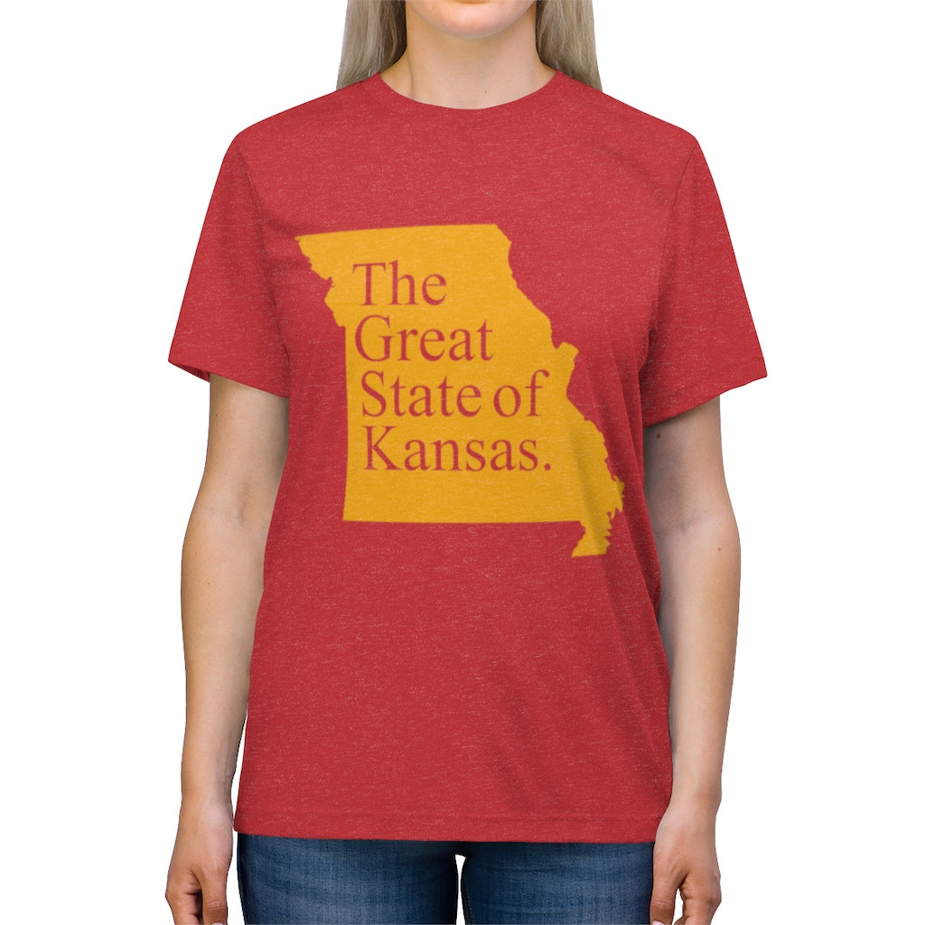 The Great State of Kansas Unisex Triblend Tee