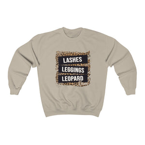 Lashes Leggings Leopard - Unisex Heavy Blend™ Crewneck Sweatshirt