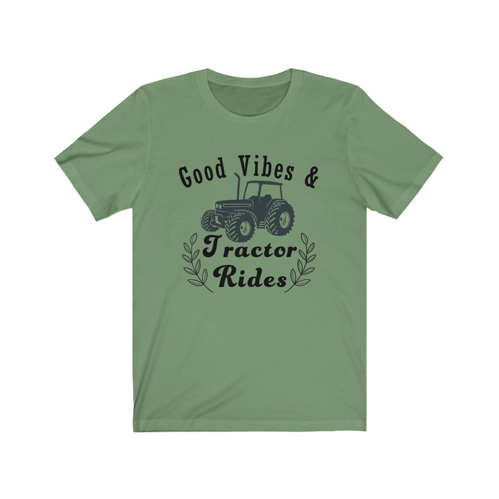 Good Vibes & Tractor Rides - Unisex Jersey Short Sleeve Tee